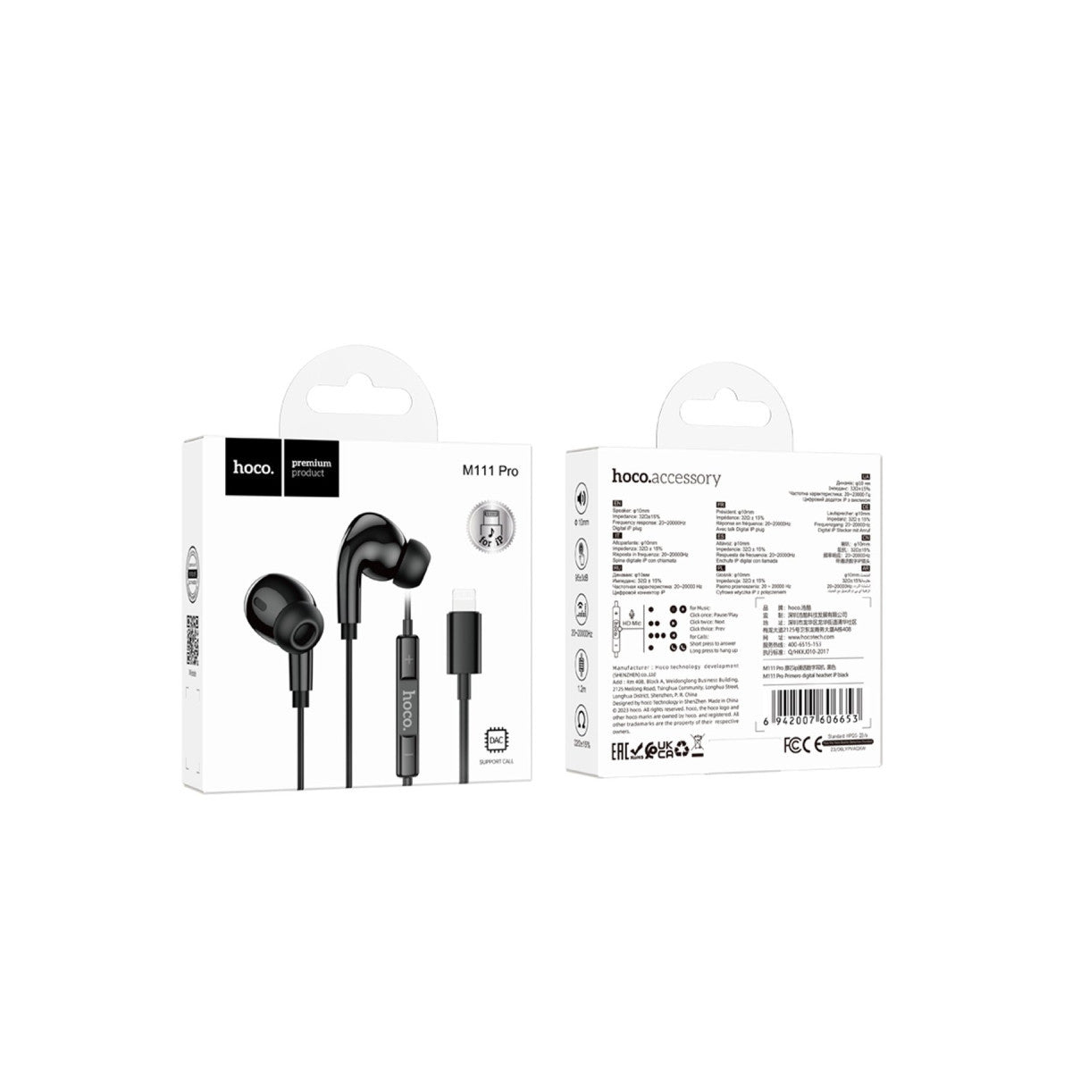 Hoco. M111 Pro Lightning Dijital Mikrofonlu Kablolu Kulaklık