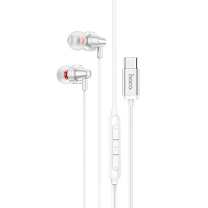 Hoco. M90 Delight 1.2M Type-C Dijital Mikrofonlu Kablolu Kulaklık - Gümüş