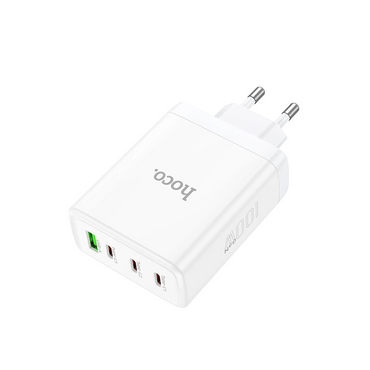 Hoco. N31 Leader PD 100W 3 Adet Type-C 1 Adet USB Şarj Aleti - Beyaz