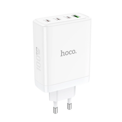 Hoco. N31 Leader PD 100W 3 Adet Type-C 1 Adet USB Şarj Aleti - Beyaz