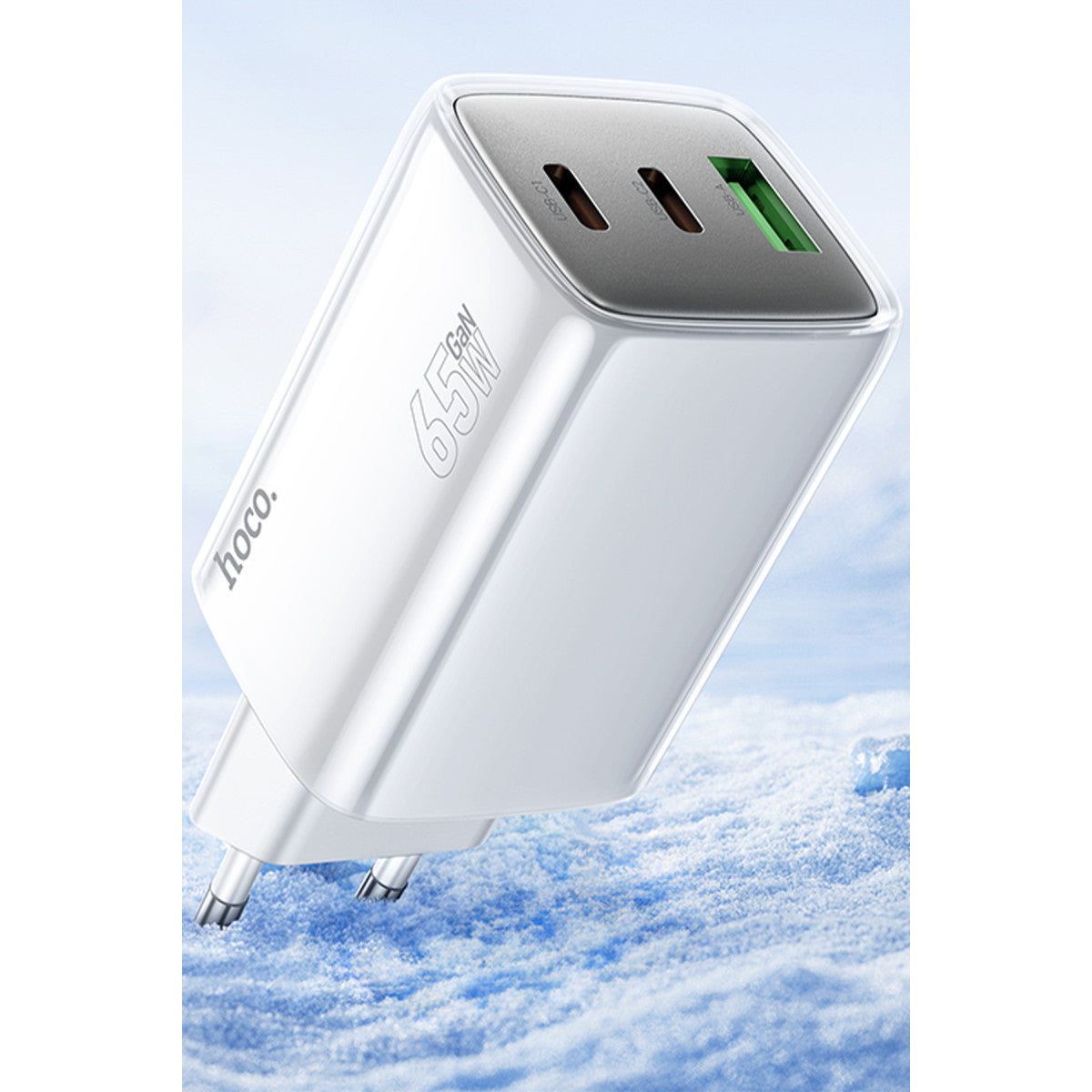 Hoco. N49 Glorious 2 Adet Type-C ve 1 Adet USB Çıkışlı Ekstra Type-C to Type-C Kablolu 65W PD Hızlı Şarj Aleti