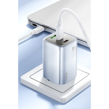 Hoco. N49 Glorious 2 Adet Type-C ve 1 Adet USB Çıkışlı Ekstra Type-C to Type-C Kablolu 65W PD Hızlı Şarj Aleti