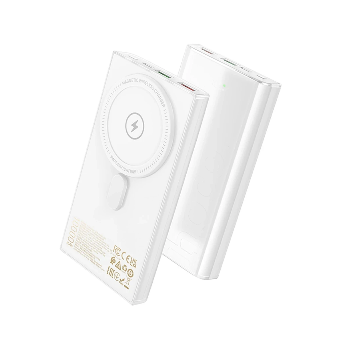 Hoco. Q22 Taurus 22.5W PD 20W Magsafe Dijital Ekranlı Powerbank - Beyaz
