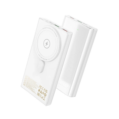 Hoco. Q22 Taurus 22.5W PD 20W Magsafe Dijital Ekranlı Powerbank - Beyaz