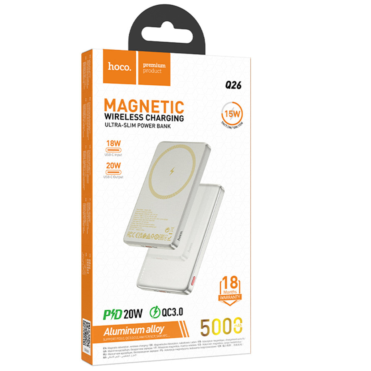 Hoco. Q26 5.000 mAh PD Magsafe Mini Powerbank