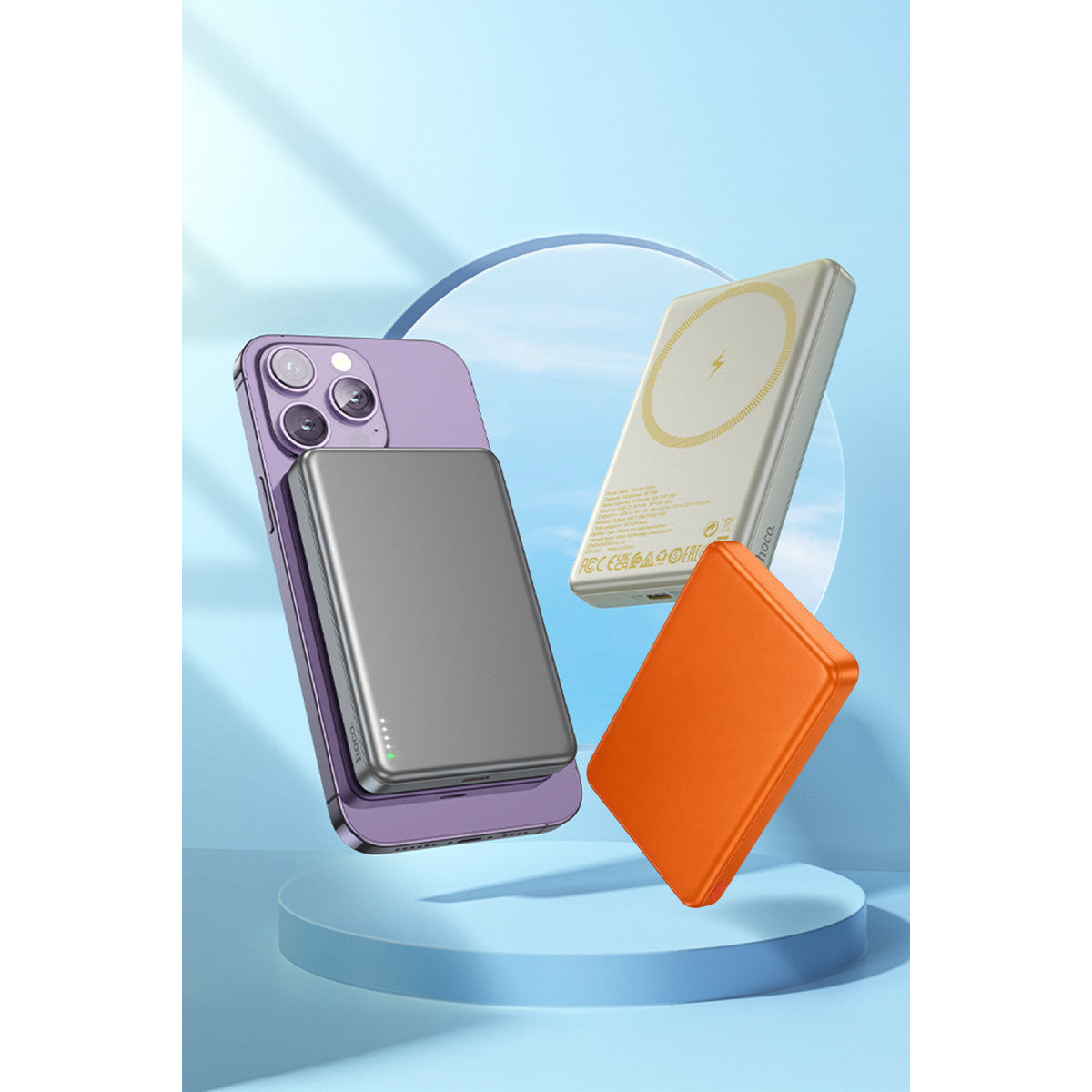 Hoco. Q26A Joy 10.000 mAh 20W Type-C ve 15W Kablosuz Magsafe Şarj Özellikli PD Powerbank