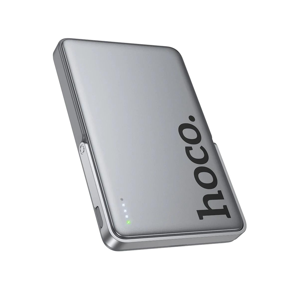 Hoco. Q36 Sunlight 5.000 mAh 20W Type-C ve 10W Kablosuz Şarj PD Magsafe Standlı Powerbank - Titan Gri
