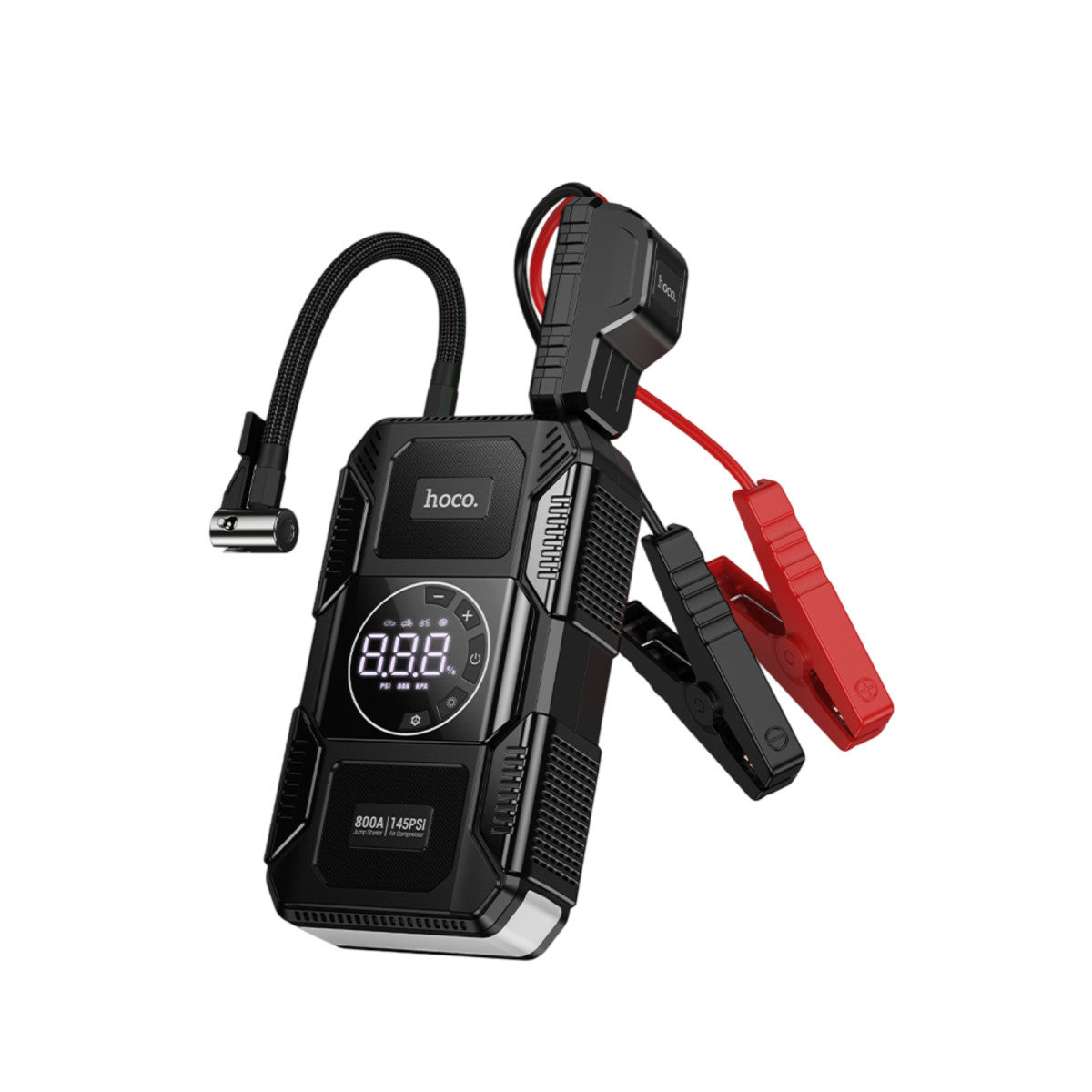 Hoco. QS6 29.6W Akıllı Hava Pompası ve Acil Marş Destekli 8.000 mAh Powerbank