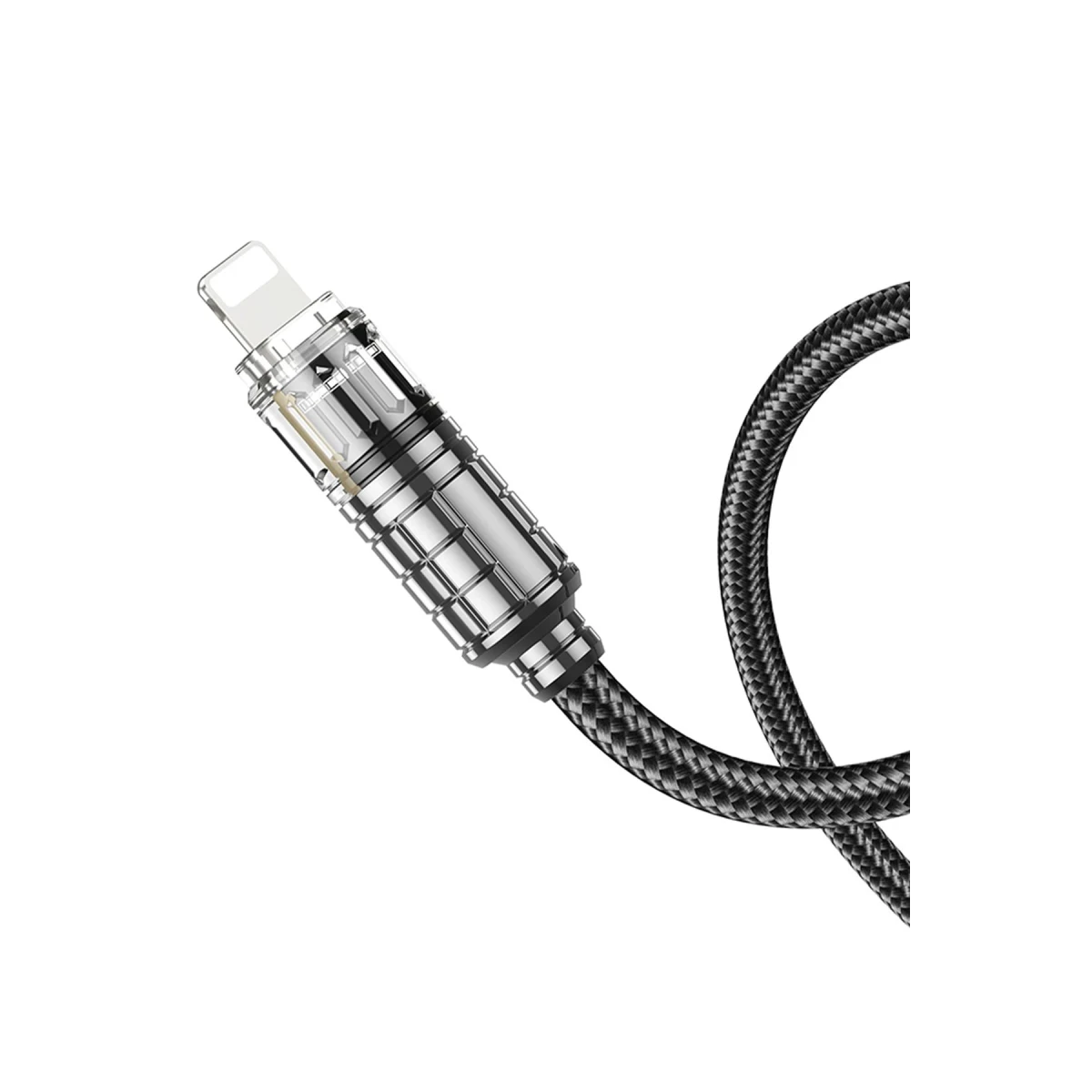 Hoco. U122 1.2M Lantern USB to Lightning Şarj Data Kablosu - Siyah