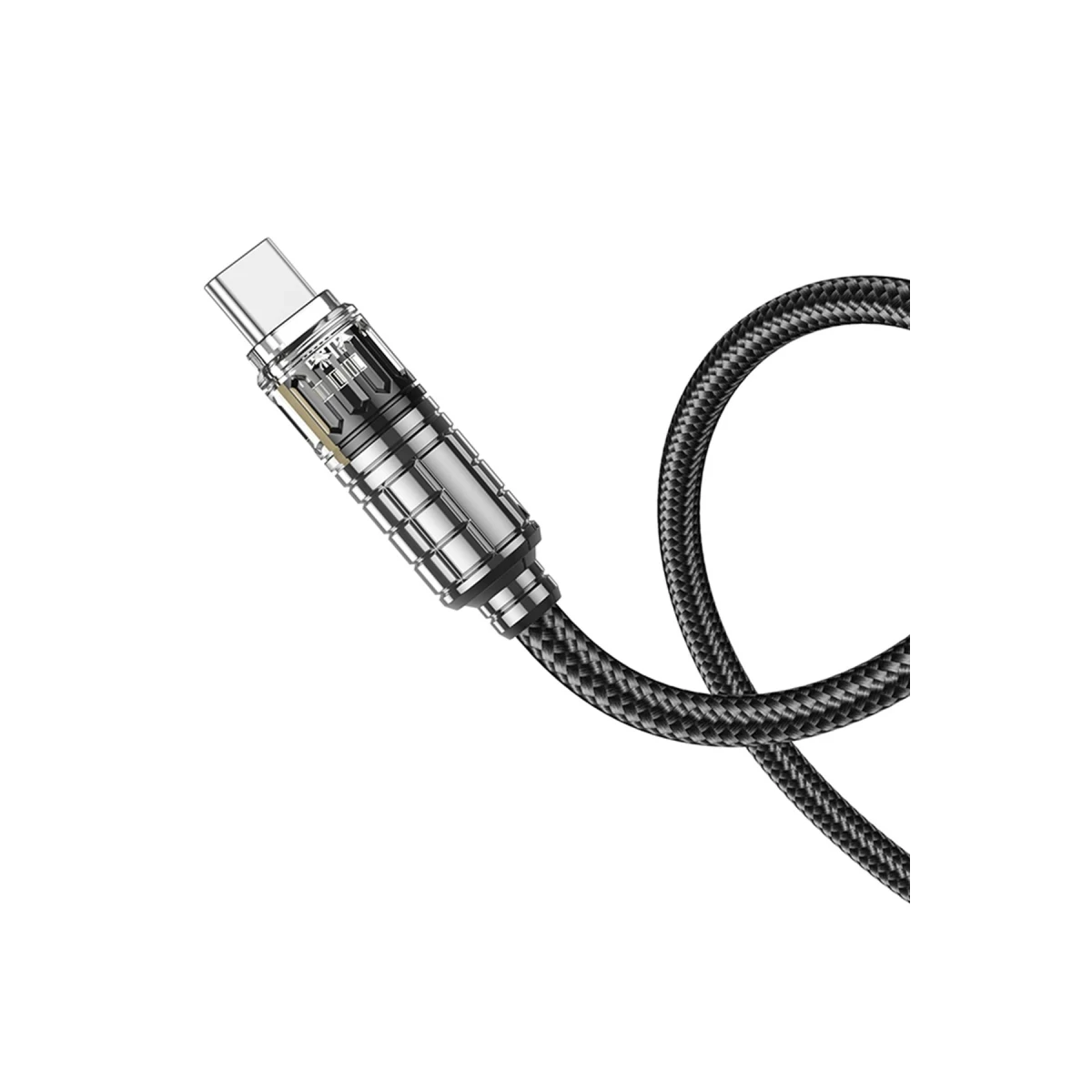 Hoco. U122 1.2M Lantern USB to Type-C Şarj Data Kablosu - Siyah