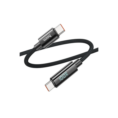 Hoco. U125 1.2M Benefit PD 100W Type-C to Type-C Şarj Data Kablosu - Siyah