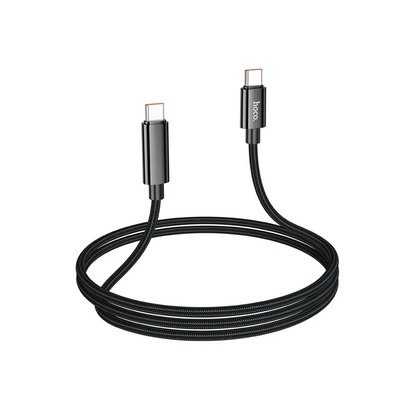 Hoco. U125 1.2M Benefit PD 100W Type-C to Type-C Şarj Data Kablosu - Siyah