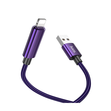 Hoco. U125 1.2M Benefit USB to Lightning Şarj Data Kablosu - Mor
