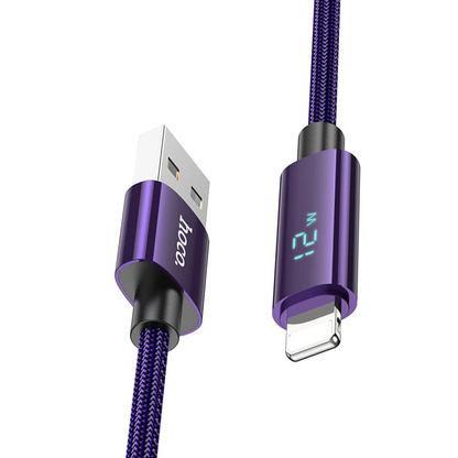 Hoco. U125 1.2M Benefit USB to Lightning Şarj Data Kablosu - Mor