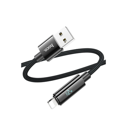 Hoco. U125 1.2M Benefit USB to Lightning Şarj Data Kablosu - Siyah