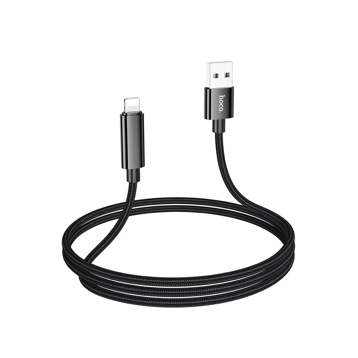 Hoco. U125 1.2M Benefit USB to Lightning Şarj Data Kablosu - Siyah
