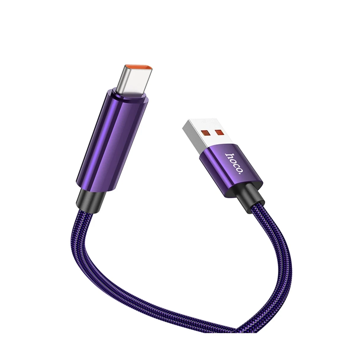 Hoco. U125 1.2M Benefit USB to Type-C Şarj Data Kablosu - Mor