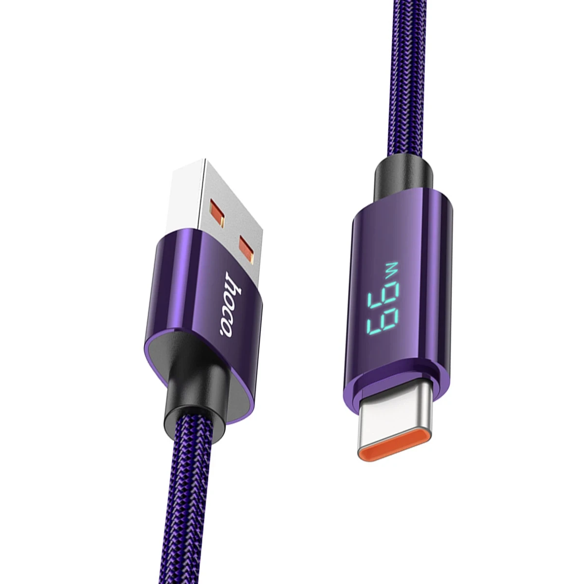 Hoco. U125 1.2M Benefit USB to Type-C Şarj Data Kablosu - Mor