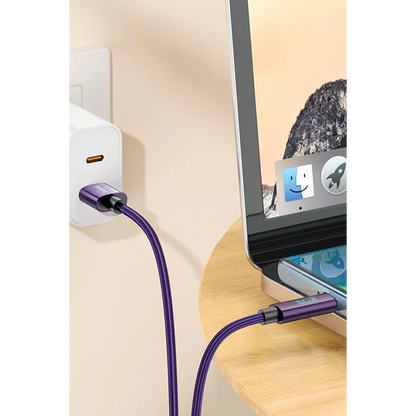 Hoco. U125 1.2M Benefit USB to Type-C Şarj Data Kablosu - Mor