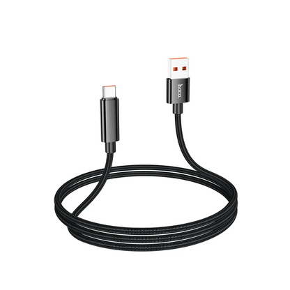Hoco. U125 1.2M Benefit USB to Type-C Şarj Data Kablosu - Siyah