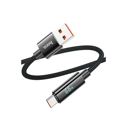 Hoco. U125 1.2M Benefit USB to Type-C Şarj Data Kablosu - Siyah