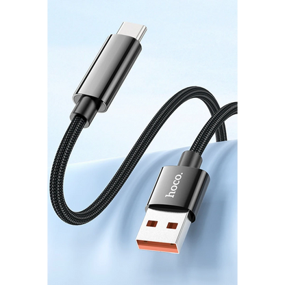Hoco. U125 1.2M Benefit USB to Type-C Şarj Data Kablosu - Siyah
