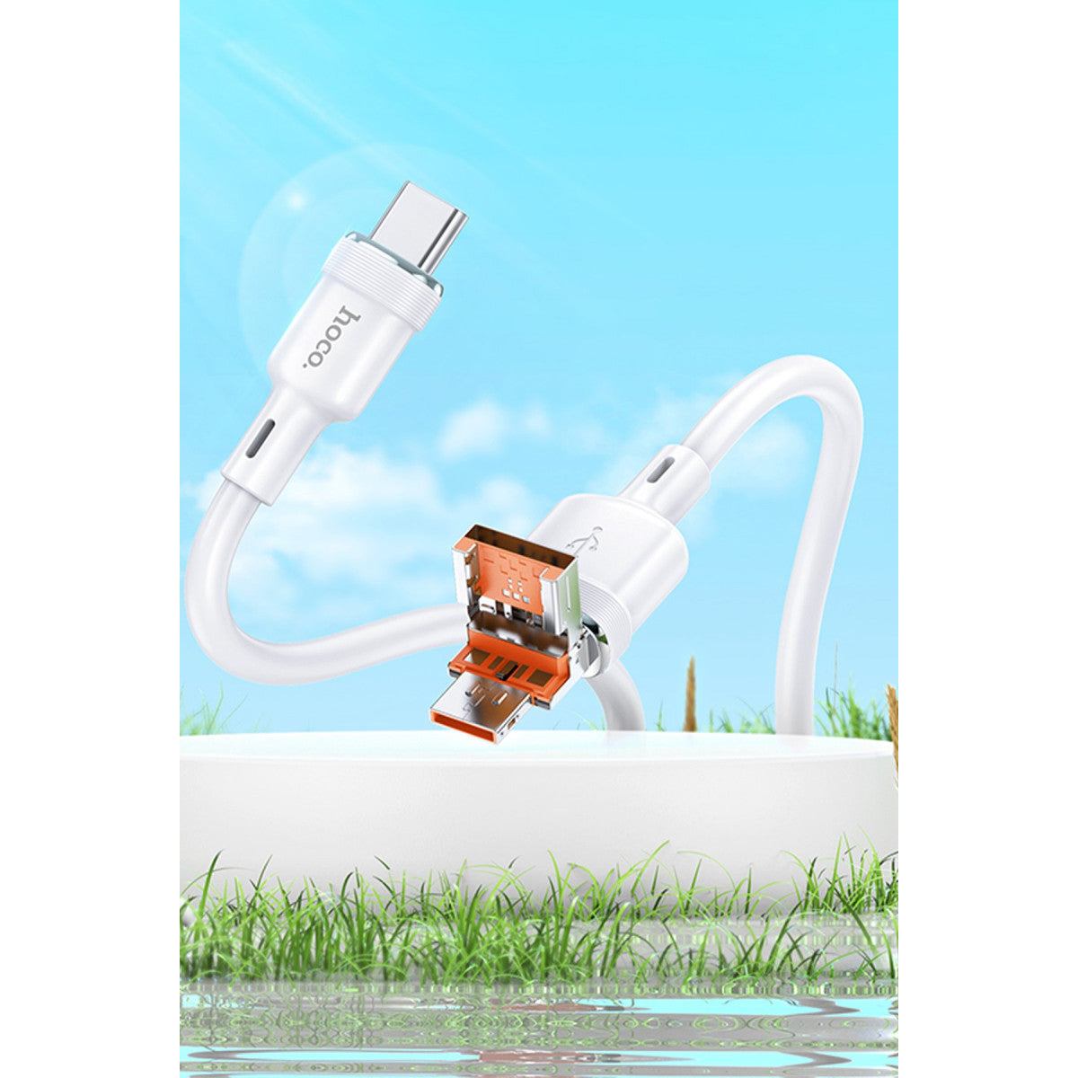 Hoco. U131 1.2M 2in1 USB ve Type-C to Type-C Şarj Data Kablosu