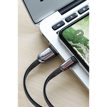 Hoco. U74 USB to Lightning Şarj Data Kablosu - Siyah