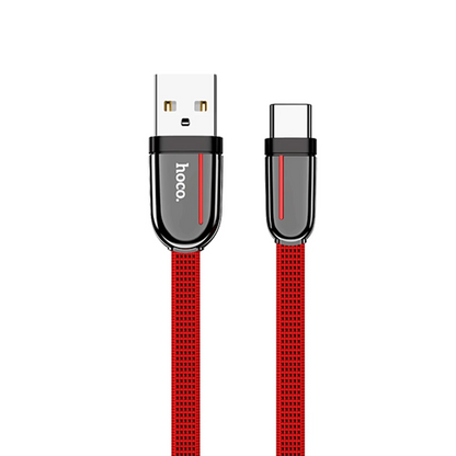 Hoco. U74 USB to Type-C Şarj Data Kablosu - Kırmızı