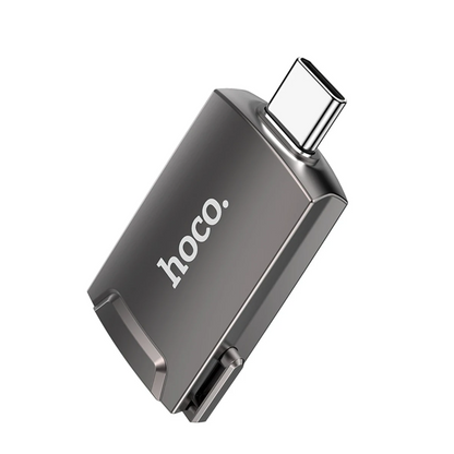 Hoco. UA19 Tak Çalıştır HDMI to Type-C Dönüştürücü - Gri