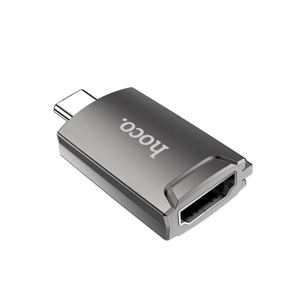 Hoco. UA19 Tak Çalıştır HDMI to Type-C Dönüştürücü - Gri