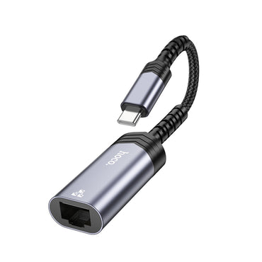 Hoco. UA26 Tak Çalıştır Type-C to RJ45 100 Mbps Ethernet Dönüştürücü