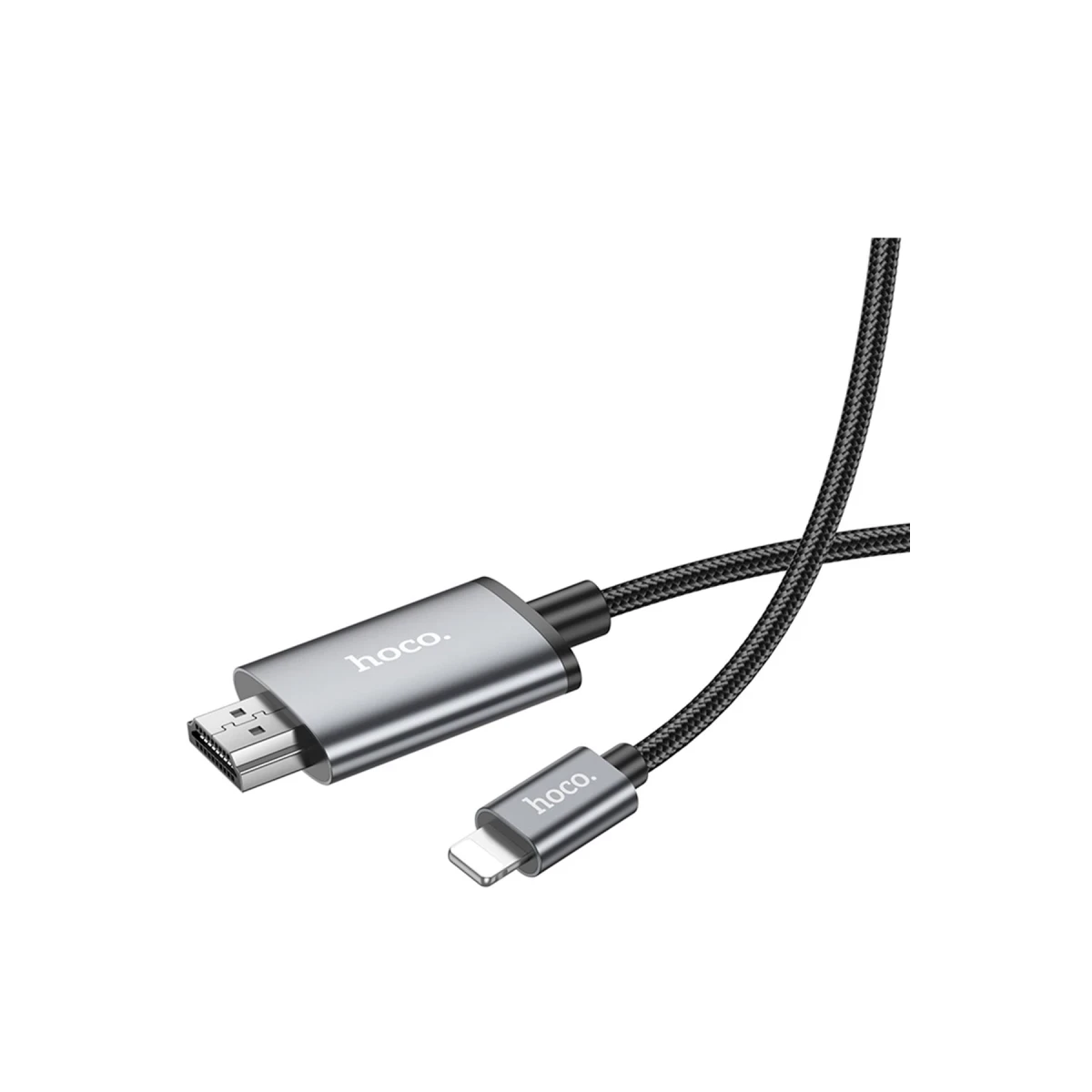 Hoco. UA27 2M Tak Çalıştır Lightning to HDMI Dönüştürücü - Gri