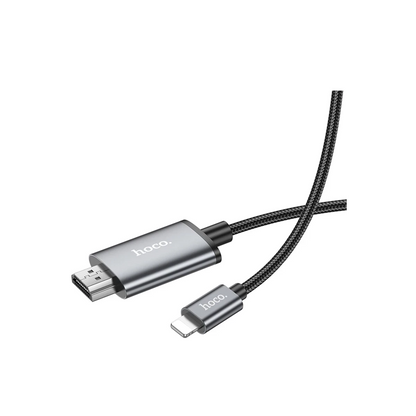 Hoco. UA27 2M Tak Çalıştır Lightning to HDMI Dönüştürücü - Gri