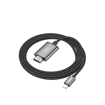 Hoco. UA27 2M Tak Çalıştır Lightning to HDMI Dönüştürücü - Gri