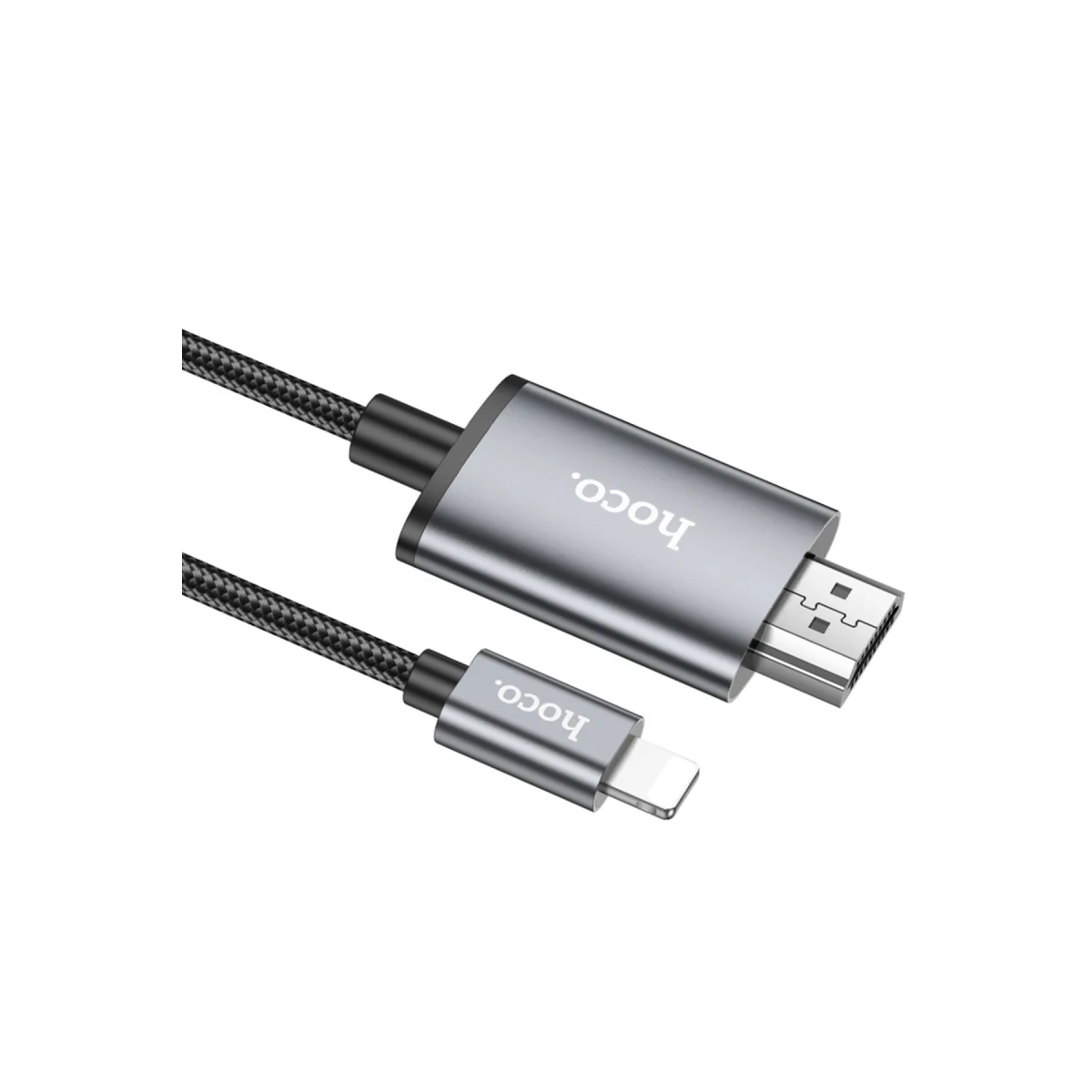 Hoco. UA27 2M Tak Çalıştır Lightning to HDMI Dönüştürücü - Gri