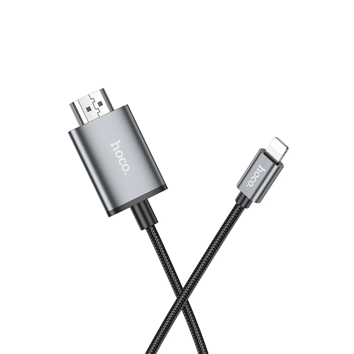 Hoco. UA27 2M Tak Çalıştır Lightning to HDMI Dönüştürücü - Gri