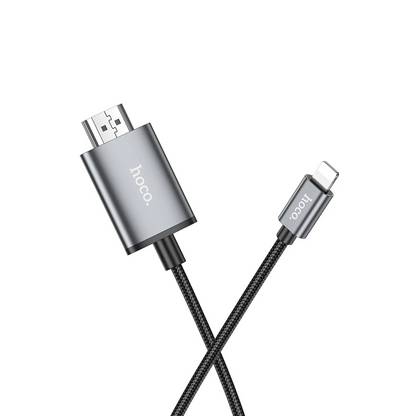 Hoco. UA27 2M Tak Çalıştır Lightning to HDMI Dönüştürücü - Gri
