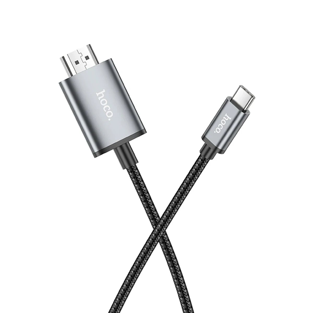 Hoco. UA27 2M Tak Çalıştır Type-C to HDMI Dönüştürücü - Gri