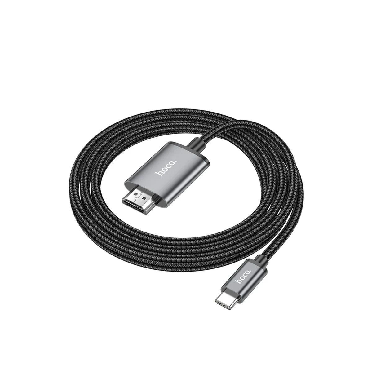 Hoco. UA27 2M Tak Çalıştır Type-C to HDMI Dönüştürücü - Gri