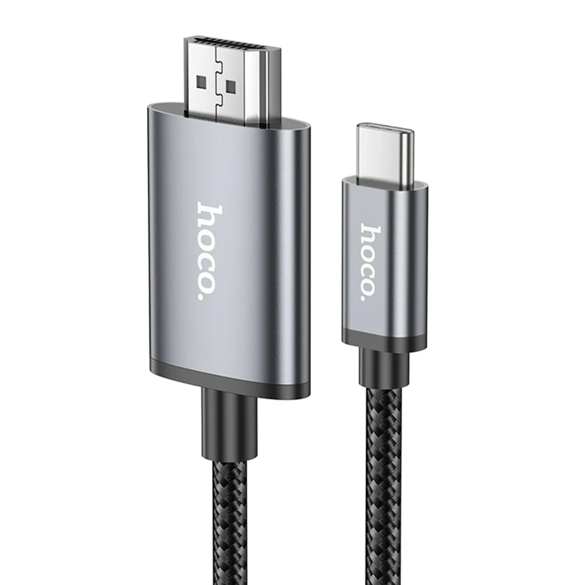 Hoco. UA27 2M Tak Çalıştır Type-C to HDMI Dönüştürücü - Gri