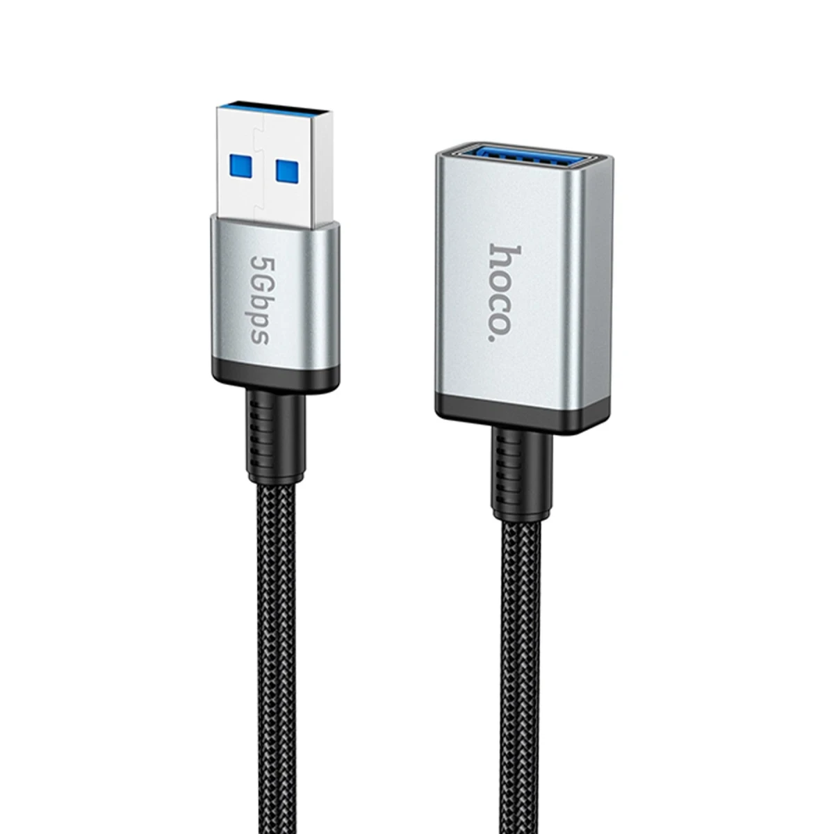 Hoco. US10 50cm 5 GBPS Hız Tak Çalıştır USB 3.0 to USB 3.0 Uzatma Kablosu - Siyah