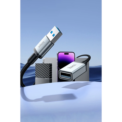 Hoco. US10 50cm 5 GBPS Hız Tak Çalıştır USB 3.0 to USB 3.0 Uzatma Kablosu - Siyah