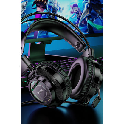 Hoco. W110 RGB Aydınlatmalı 2M Kablolu Kafaüstü Gaming Kulaklık