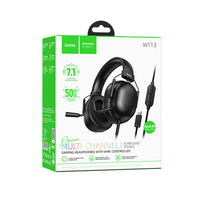 Hoco. W113 USB 7.1 Surround Kafa Üstü Gaming Kulaklık