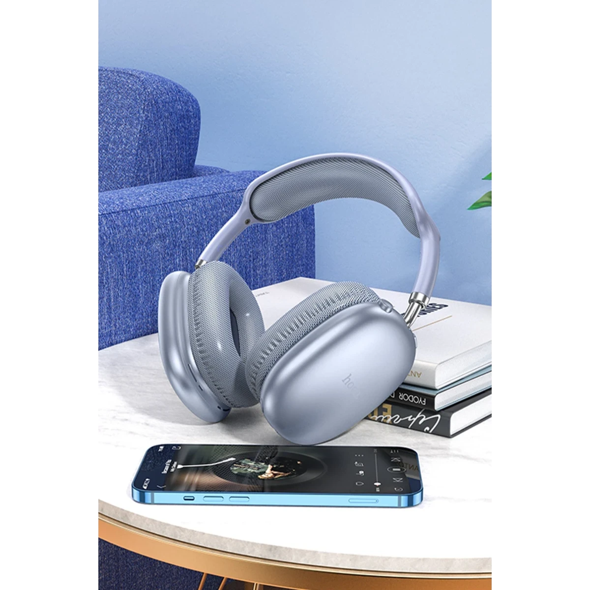 Hoco. W35 Air Triumph Aux Destekli Bluetooth Kablosuz Kulaklık - Yeşil