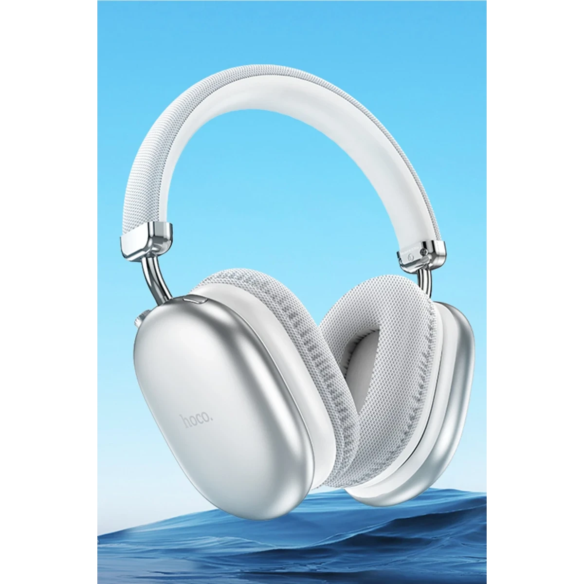Hoco. W35 Max Joy Aux Destekli Bluetooth Kablosuz Kulaklık - Gümüş