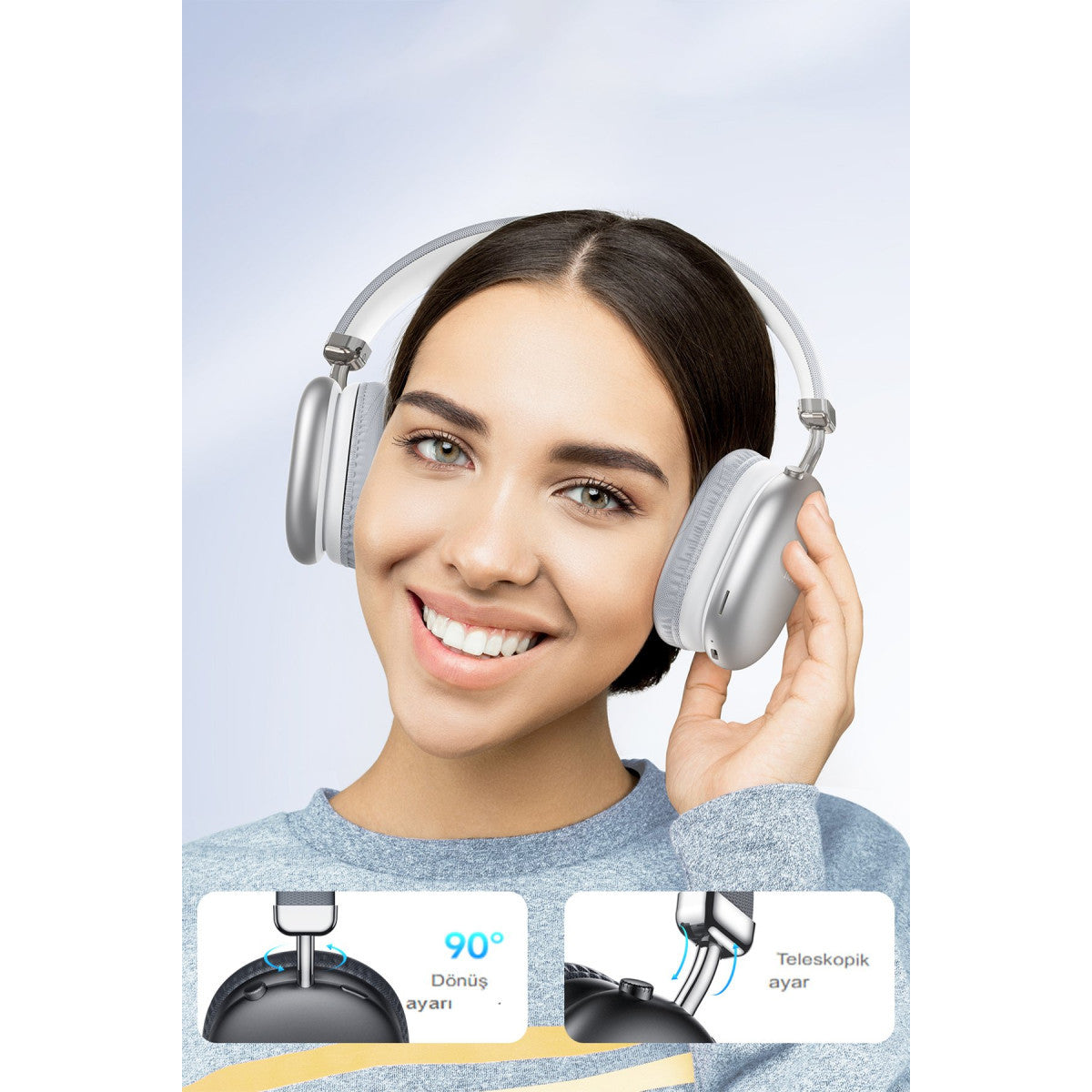 Hoco. W35 Max Joy Aux Destekli Bluetooth Kablosuz Kulaklık