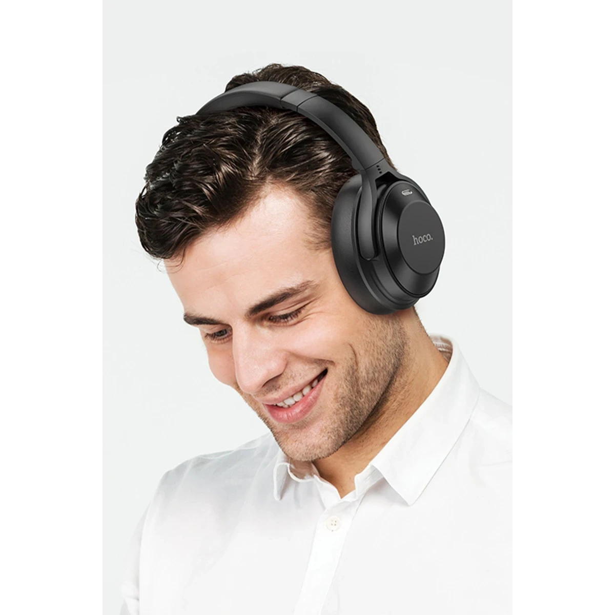Hoco. W37 Aux Destekli Gürültü Engelleyicili Bluetooth Kablosuz Kulaklık - Siyah