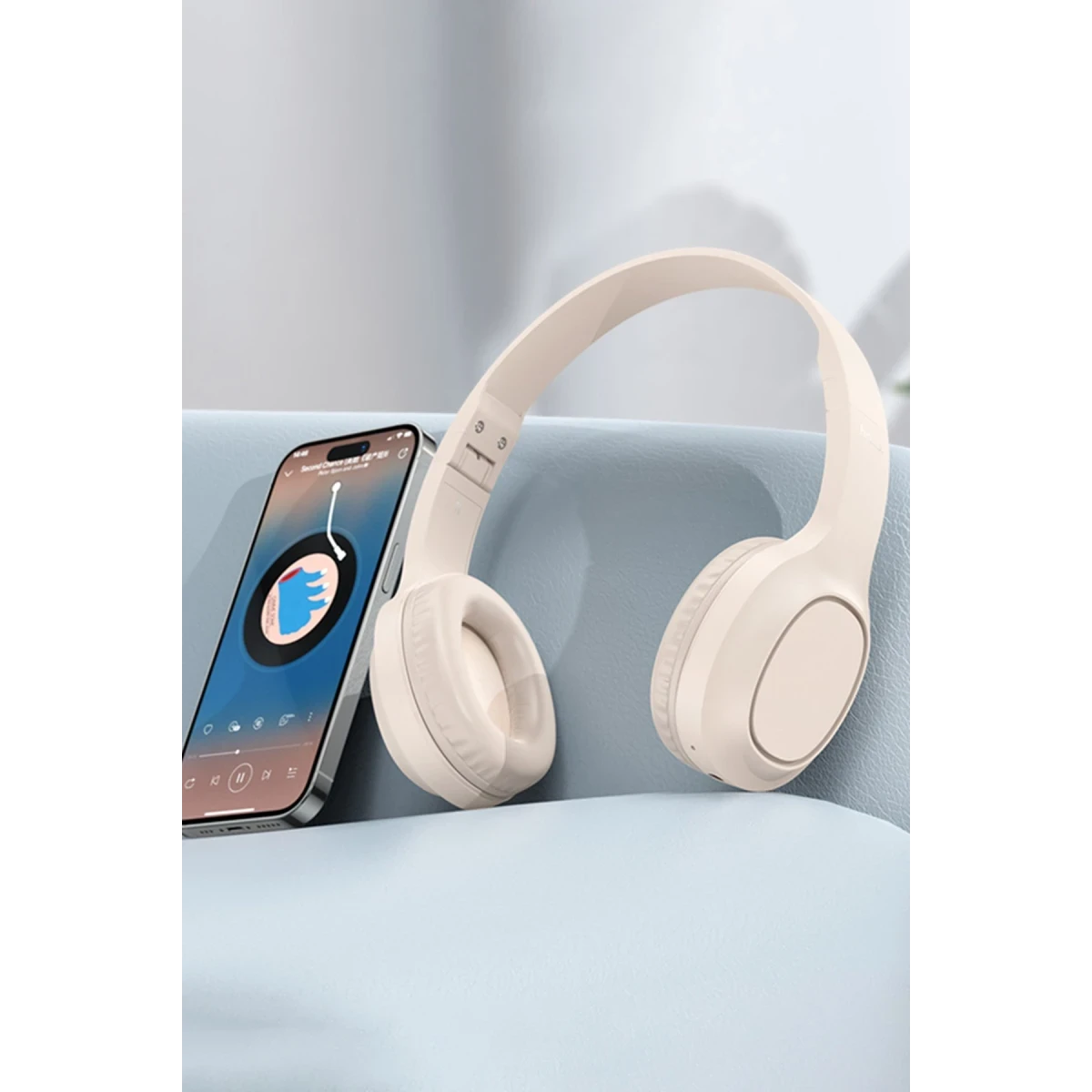Hoco. W46 Charm Aux Destekli Bluetooth Kablosuz Kulaklık - Beyaz